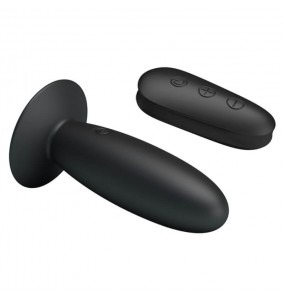 MR PLAY - Remote-Controlled Vibrating Anal Plug llll (Chargeable - Black)